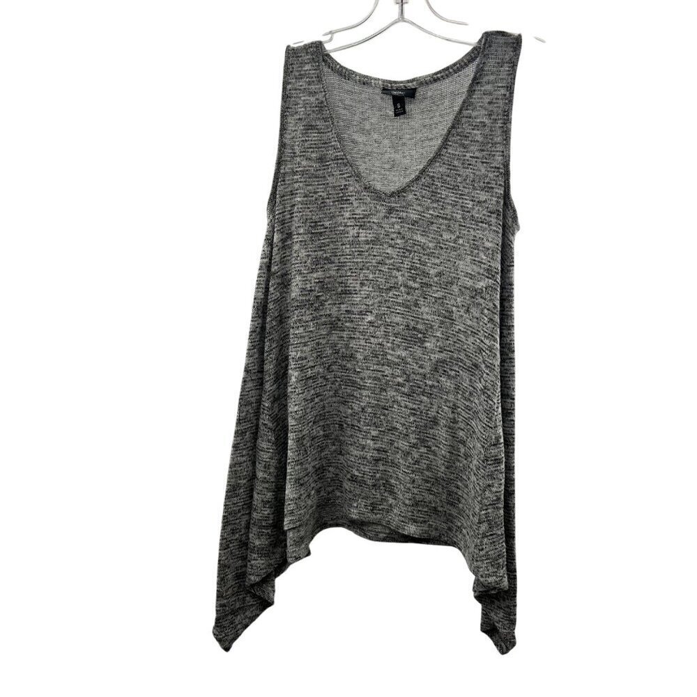 Mossimo Women's Heathered V-Neck Tank Top Gray Size Small